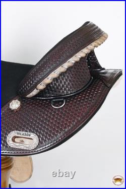 Dark Brown 16 In HILASON Western Horse Trail Barrel Racing American Leather