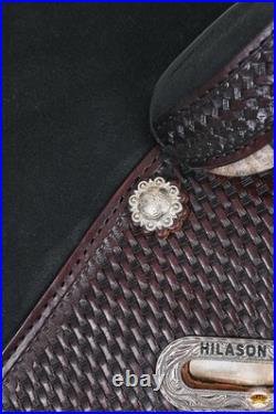 Dark Brown 16 In HILASON Western Horse Trail Barrel Racing American Leather Dark Brown 16 In HILASON Western Horse Trail Barrel Racing American Leather