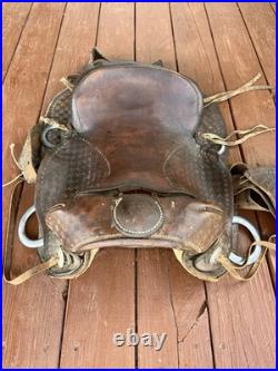 Dark Brown 17 Western Trap Saddle Ranch Trail Riding Leather Horse