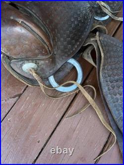 Dark Brown 17 Western Trap Saddle Ranch Trail Riding Leather Horse