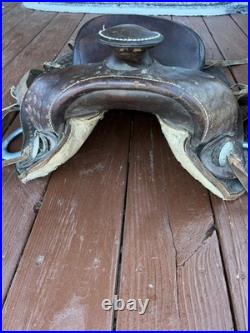 Dark Brown 17 Western Trap Saddle Ranch Trail Riding Leather Horse