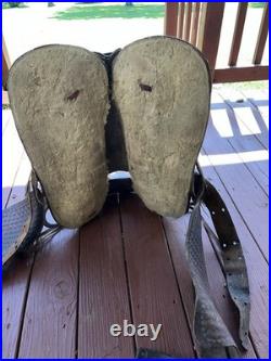 Dark Brown 17 Western Trap Saddle Ranch Trail Riding Leather Horse