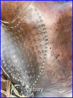 Dark Brown 17 Western Trap Saddle Ranch Trail Riding Leather Horse