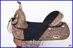 Dark Brown 18 In HILASON Treeless Western Trail Barrel Racing American Leather