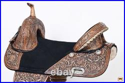 Dark Brown 18 In HILASON Treeless Western Trail Barrel Racing American Leather