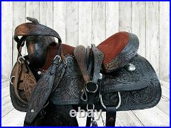 Deep Seat Western Saddle Barrel Racing Horse Pleasure Leather Tack 15 16 17 18