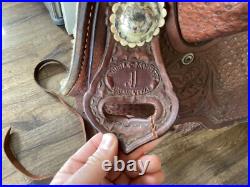 Double J Western Champion Bull Rider Saddle Texas High School Rodeo Assoc 1998