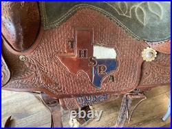 Double J Western Champion Bull Rider Saddle Texas High School Rodeo Assoc 1998
