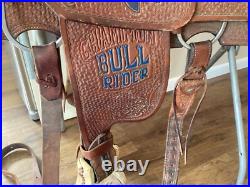 Double J Western Champion Bull Rider Saddle Texas High School Rodeo Assoc 1998