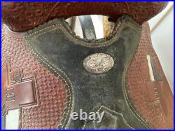 Double J Western Champion Bull Rider Saddle Texas High School Rodeo Assoc 1998