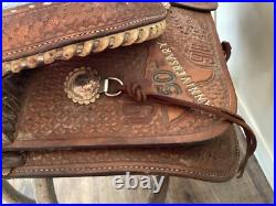 Double J Western Champion Bull Rider Saddle Texas High School Rodeo Assoc 1998