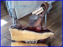 Double J Western Champion Bull Rider Saddle Texas High School Rodeo Assoc 1998