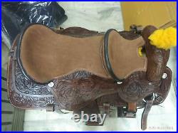 Double Seat Western Horse Saddle 16 inch and 10 inch and 16 inch and 12 inch