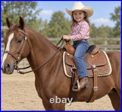 Double T Alpine Crest Roper Saddle 13 Western Horse Full QH Bars Tooled Leather