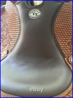 Double T Alpine Crest Roper Saddle 13 Western Horse Full QH Bars Tooled Leather