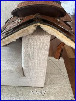 Double T Alpine Crest Roper Saddle 13 Western Horse Full QH Bars Tooled Leather