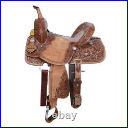 Double T Exotic Golden Gator Barrel Saddle 15 Inch