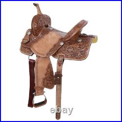 Double T Exotic Golden Gator Barrel Saddle 15 Inch