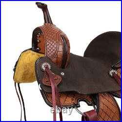 Double T Ivy Barrel Style Horse Saddle 14, 15 Inch