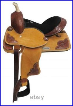 Double T Pony/Youth suede leather saddle 13