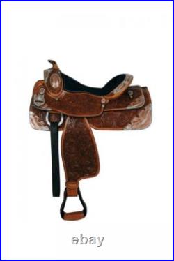 Double T fully tooled show horse saddle 16