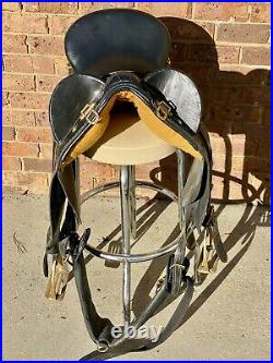 Down Under 19 Seat Australian Saddle with Brass Stirrups 30 Girth