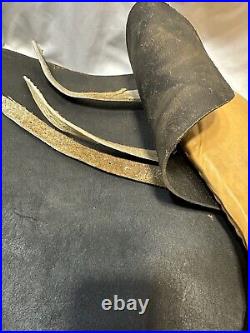 Dressage Saddle With Pad 20 Long Black Leather Saddle