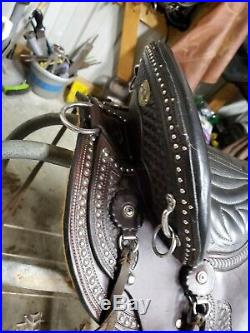 Eli Miller Custom Leather Tooled Endurance Saddle