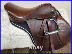 English Professional All Purpose Genuine Leather Brown Horse Saddle