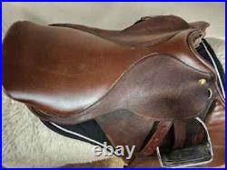 English Professional All Purpose Genuine Leather Brown Horse Saddle