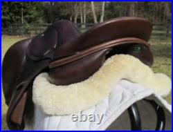 English close contact saddle 16 on Eco- leather buffalo color brown