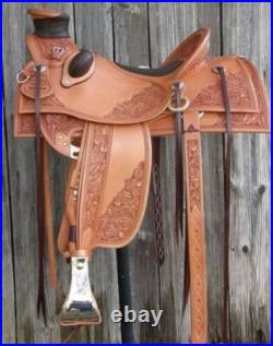 Equestrian Roping Ranch Wade Tree A Fork Work Western Trail Horse Saddle