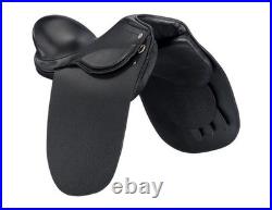 Equitare English Saddle Allegro Cutback Leather Deep Seat Black ES450