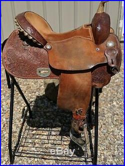 Excellent used 15 Connie Combs Saddlesmith Barrel Racing Saddle