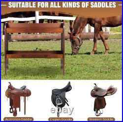 Extra-Large Wood Saddle Rack, Horse Saddle for Western Saddle, English Saddle