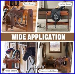 Extra-Large Wood Saddle Rack, Horse Saddle for Western Saddle, English Saddle