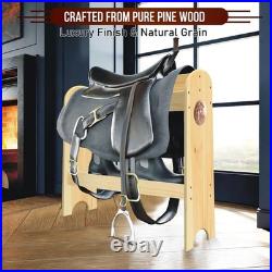 Extra-Large Wood Saddle Rack, Horse Saddle for Western Saddle, English Saddle, US