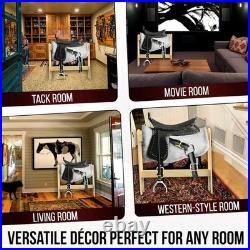 Extra-Large Wood Saddle Rack, Horse Saddle for Western Saddle, English Saddle, US