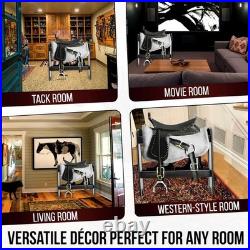 Extra-Large Wood Saddle Rack, Horse Saddle for Western Saddle, English Saddle, US