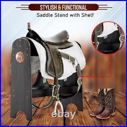 Extra-Large Wood Saddle Rack, Horse Saddle for Western Saddle, English Saddle, US