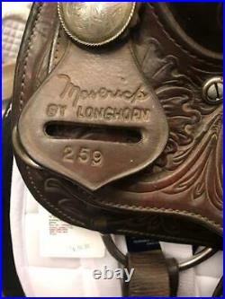 GENTLY USED-Maverick by Longhorn Western Saddle 15in Seat