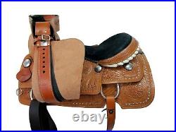 Gaited Horse Saddle Western Pleasure Tooled Leather Used Tack Set 15 16 17 18