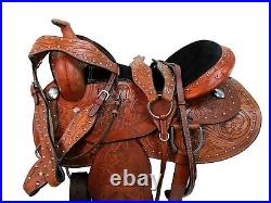 Gaited Horse Western Saddle 15 16 17 18 Trail Pleasure Tooled Leather Tack Set