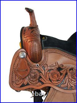 Gaited Horse Western Saddle 15 16 17 Trail Pleasure Tooled Leather Tack Set