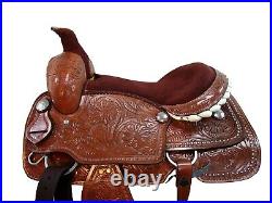Gaited Horse Western Saddle Pleasure Tooled Leather Trail Tack Set 18 17 16 15