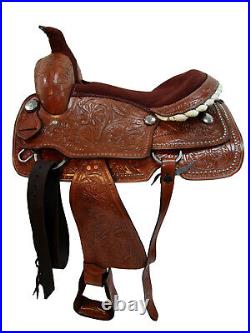 Gaited Horse Western Saddle Pleasure Tooled Leather Trail Tack Set 18 17 16 15