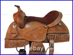 Gaited Horse Western Saddle Pleasure Trail Tooled Leather Tack Set 18 17 16 15