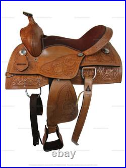 Gaited Horse Western Saddle Pleasure Trail Tooled Leather Tack Set 18 17 16 15