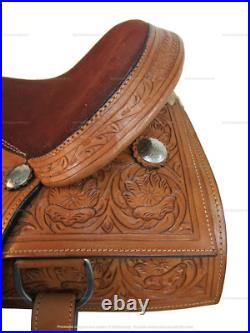 Gaited Horse Western Saddle Pleasure Trail Tooled Leather Tack Set 18 17 16 15