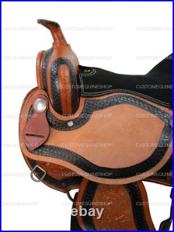 Gaited Horse Western Saddle Trail Pleasure Tooled Leather Tack Set 15 16 17 18